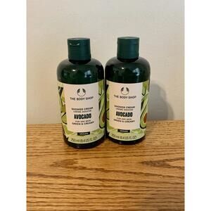 2X The Body Shop Avocado Shower Cream For Dry Skin 8.4 Ounces New Gel Full Sz